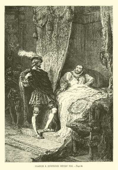 Franciszek I zaskakuje Henryka VIII autorstwa French School