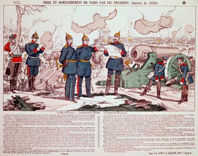 Wojna francusko-pruska: oblężenie i bombardowanie Paryża autorstwa French School