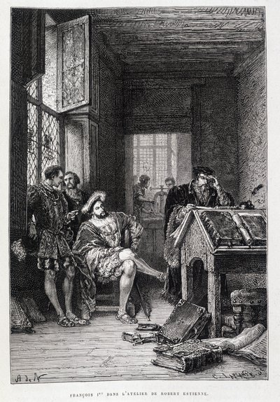 Francois 1. w pracowni Roberta Estienne