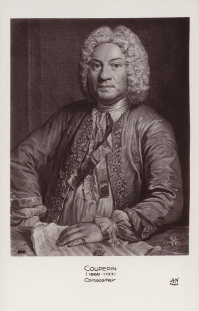 Francois Couperin , francuski kompozytor barokowy, organista i klawesynista (1668-1733) autorstwa French School