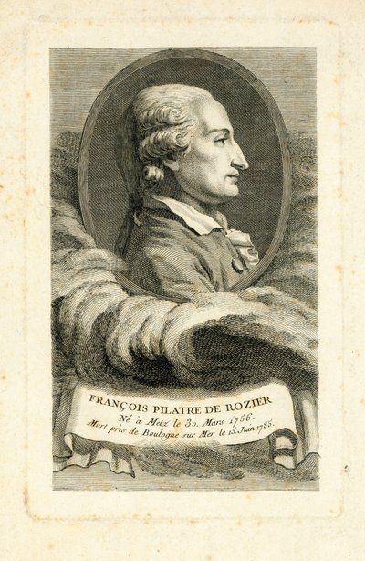 Francois Pilatre de Rozier, c.1785 autorstwa French School