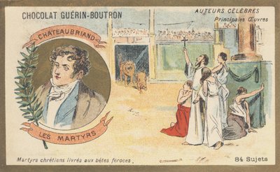 François-Rene, wicehrabia Chateaubriand (1768-1848), francuski pisarz i polityk, autor „Les Martyrs” (1809) autorstwa French School