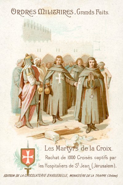 Uwolnienie 1000 schwytanych krzyżowców przez joannitów w Jerozolimie (chromolitho) autorstwa French School