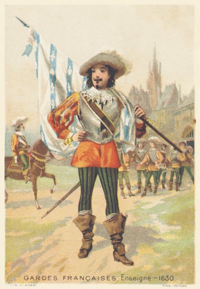 Gwardia francuska, chorąży w 1630 (Regiment d