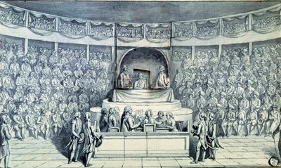 Rewolucja Francuska: Król Ludwik XVI (1754-1793) na czele jest przesłuchiwany przez Antoine