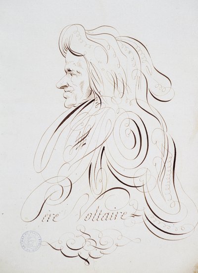 Kaligrafia francuska: Portret ojca Voltaire