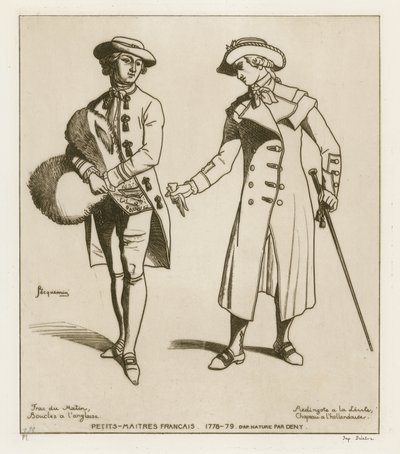 Francuscy dandysowie, 1778-79 autorstwa French School