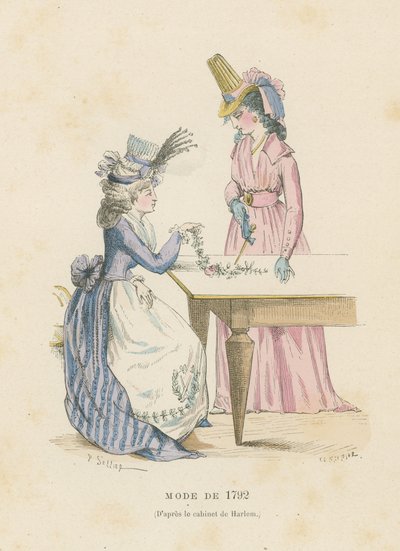 Moda francuska z 1792 r autorstwa French School