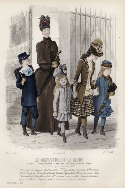 Francuski talerz modowy, koniec XIX wieku autorstwa French School