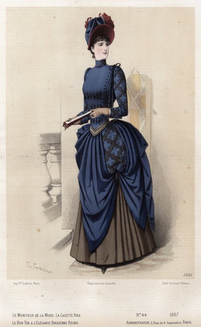 Francuski talerz modowy, koniec XIX wieku autorstwa French School
