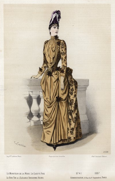 Francuski talerz modowy, koniec XIX wieku autorstwa French School