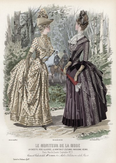 Francuski talerz modowy, koniec XIX wieku autorstwa French School
