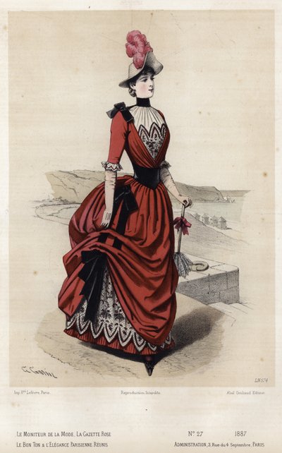 Francuski talerz modowy, koniec XIX wieku autorstwa French School