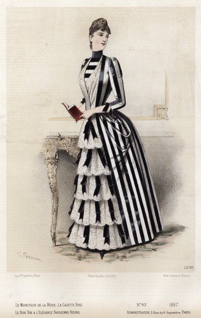 Francuski talerz modowy, koniec XIX wieku autorstwa French School