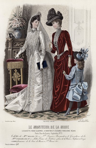 Francuski talerz modowy, koniec XIX wieku autorstwa French School