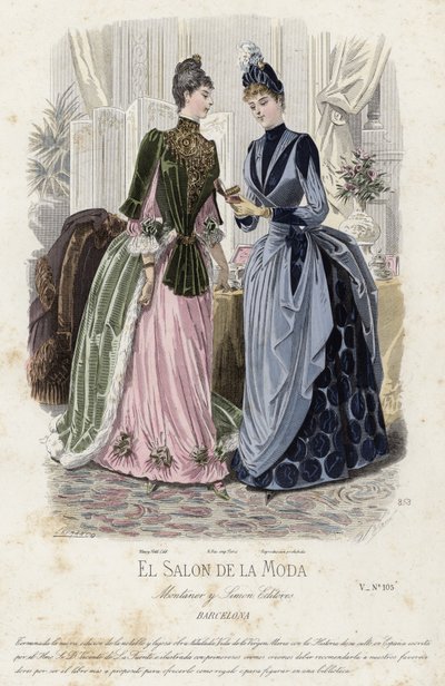 Francuski talerz modowy, koniec XIX wieku autorstwa French School
