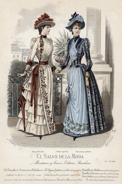 Francuski talerz modowy, koniec XIX wieku autorstwa French School