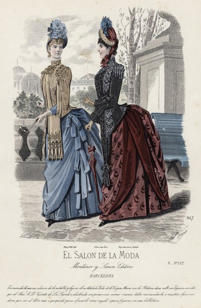 Francuski talerz modowy, koniec XIX wieku autorstwa French School