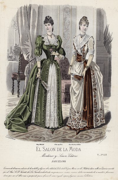 Francuski talerz modowy, koniec XIX wieku autorstwa French School