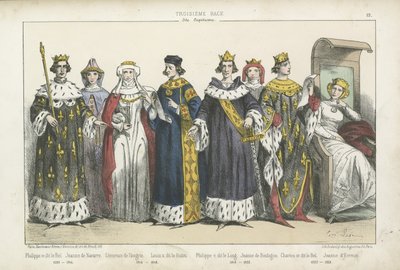 Królowie i królowe francuskie z XIII i XIV wieku autorstwa French School