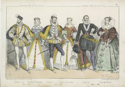 Francuscy królowie i królowe XVI i XVII wieku autorstwa French School