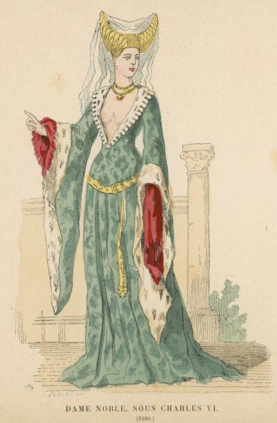 Francuska szlachcianka panowania Karola VI, 1380 autorstwa French School