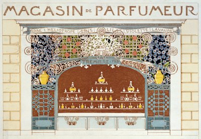 Projekt frontu perfumerii "Maison Tremiere et Fils", Paryż autorstwa French School