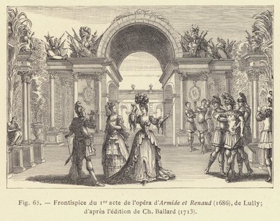 Frontyspis pierwszego aktu opery Armide i Renaud autorstwa French School