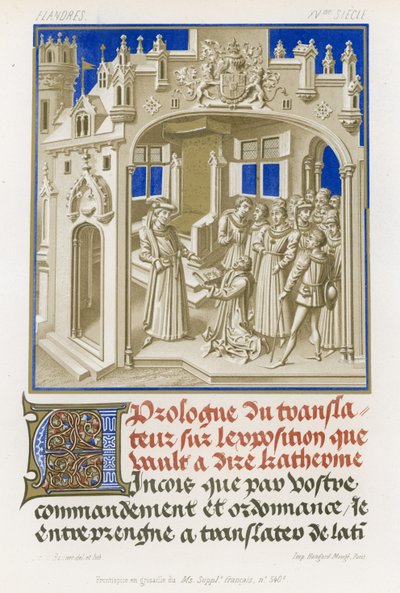 Frontyspis w grisaille rękopisu autorstwa French School