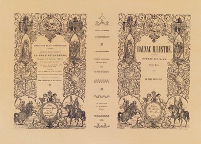 Frontyspis La Peau de Chagrin, z ilustrowanej edycji dzieł Honore de Balzac (1799-1850) autorstwa Delloye i Lecou, 1838 autorstwa French School
