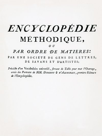 Frontispiece to the Methodical Encyclopedia by Order of Subject Matter, pod redakcją Denisa Diderota i Jeana Le Ronda DAlemberta, opublikowany 1782 (druk) autorstwa French School