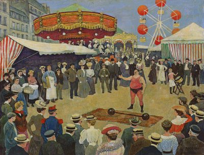 Wesołe miasteczko na paryskich bulwarach autorstwa French School