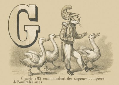 G: Grinchu (Pan) dowódca straży pożarnej w Fouilly-les-Oies autorstwa French School