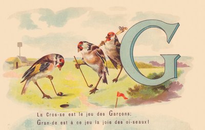 G: Lacrosse to gra chłopców; Wielka jest w tej grze radość ptaków autorstwa French School