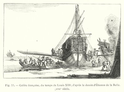 kuchnia francuska z czasów Ludwika XIII; wg rysunku Etienne de la Belle, XVII w. (rycina) autorstwa French School