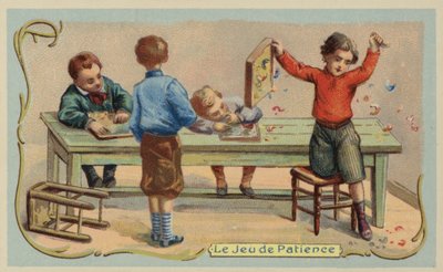 Gra cierpliwości (chromolitho) autorstwa French School