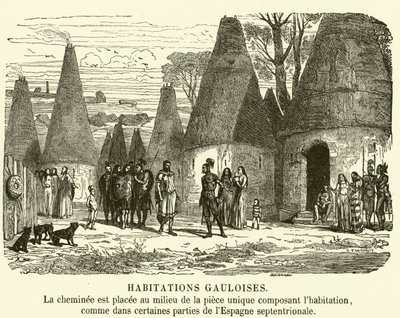 Galijskie domy (grawerowanie) autorstwa French School