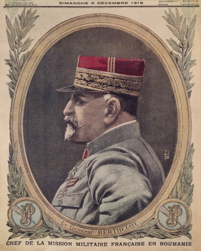 Generał Berthelot, szef francuskiej misji wojskowej w Rumunii, ilustracja na okładce z Le Petit Journal, dodatek ilustr., 3 grudnia 1916 autorstwa French School