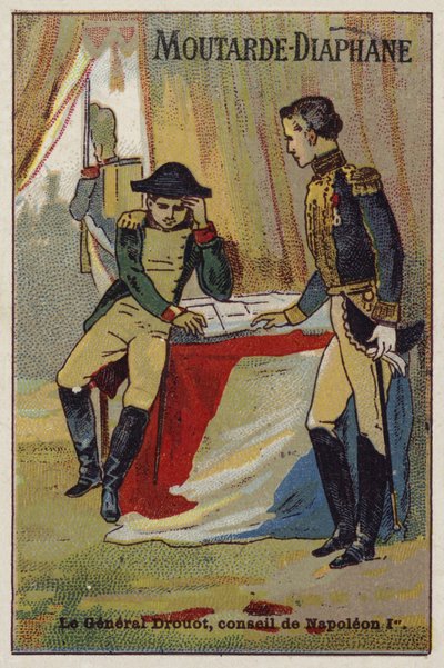 Generał Drouot doradza Napoleonowi autorstwa French School