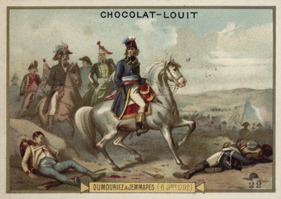 Generał Dumouriez w bitwie pod Jemappes, 6 listopada 1792 autorstwa French School