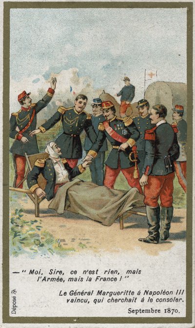 Generał Jean Auguste Margueritte został śmiertelnie ranny podczas bitwy pod Sedanem 2 września autorstwa French School