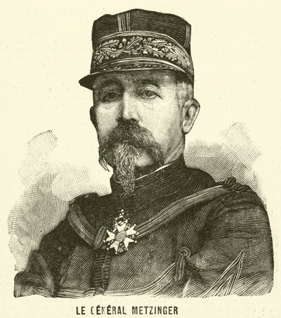 Generał Leon Frederic Hubert Metzinger, żołnierz francuski (rycina) autorstwa French School