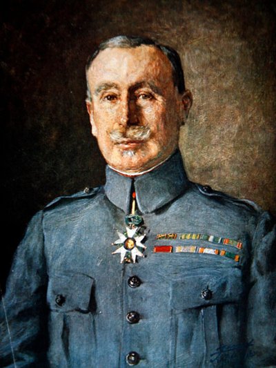 Generał Robert Nivelle (kolor lito) autorstwa French School