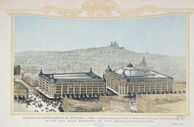 Widok ogólny paryskiego domu towarowego Printemps, 1911 autorstwa French School