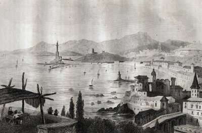 Genova - Genes - Genoa - Grawer z „” Malownicze Włochy”” autorstwa M. de Norvins, Ch. Nodier 1834-1836. autorstwa French School