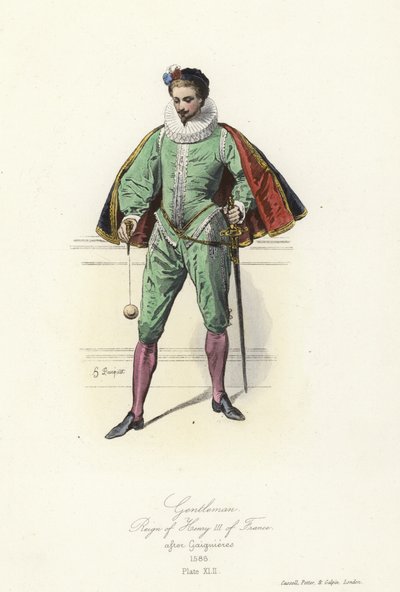 Dżentelmen panowania Henryka III we Francji autorstwa French School