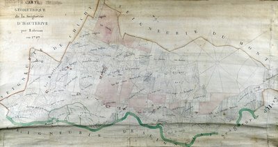 Mapa geometryczna zamków Hauterive autorstwa Labrune
