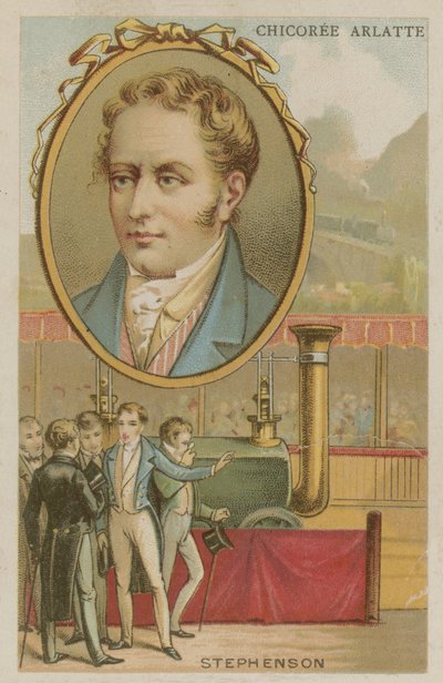 George Stephenson, angielski inżynier autorstwa French School