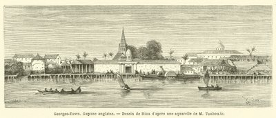 Georges-Town, Gujana Brytyjska (grawerowanie) autorstwa French School