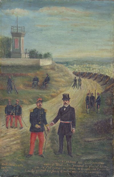 Georges Clemenceau (1841-1929) jako burmistrz Montmartre 18 marca 1871 r. autorstwa French School